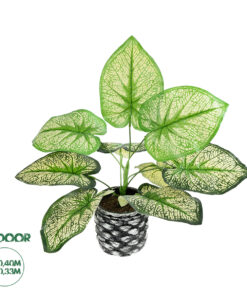 GloboStar® Artificial Garden CALADIUM 20889 Τεχνητό Διακοσμητικό Φυτό Τροπικό Καλάδιο Φ40 x Υ33cm