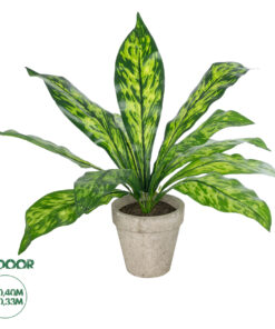 GloboStar® Artificial Garden SPATHIPHYLLUM POTTED PLANT 20905 Διακοσμητικό Φυτό Σπαθίφυλλο Φ40 x Υ33cm