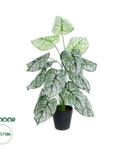 GloboStar® Artificial Garden CALADIUM 20908 Διακοσμητικό Φυτό Καλάδια Υ75cm