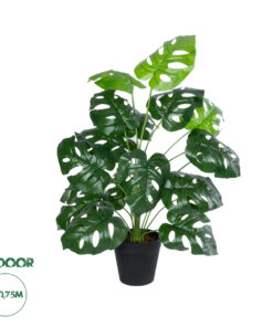 GloboStar® Artificial Garden MONSTERA PLANT 20909 - Διακοσμητικό Φυτό Μονστέρα Φ50 x Υ75cm