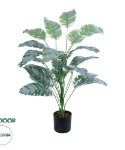 GloboStar® Artificial Garden BANANA ZEBRA PLANT 20919 - Διακοσμητικό Φυτό Μπανανιά Ζέβρα Φ78 x Υ80cm