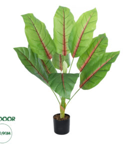 GloboStar® Artificial Garden BLOOD BANANA PLANT 20944 - Διακοσμητικό Φυτό Αιματόφυλλη Μπανανιά Φ70 x Υ90cm