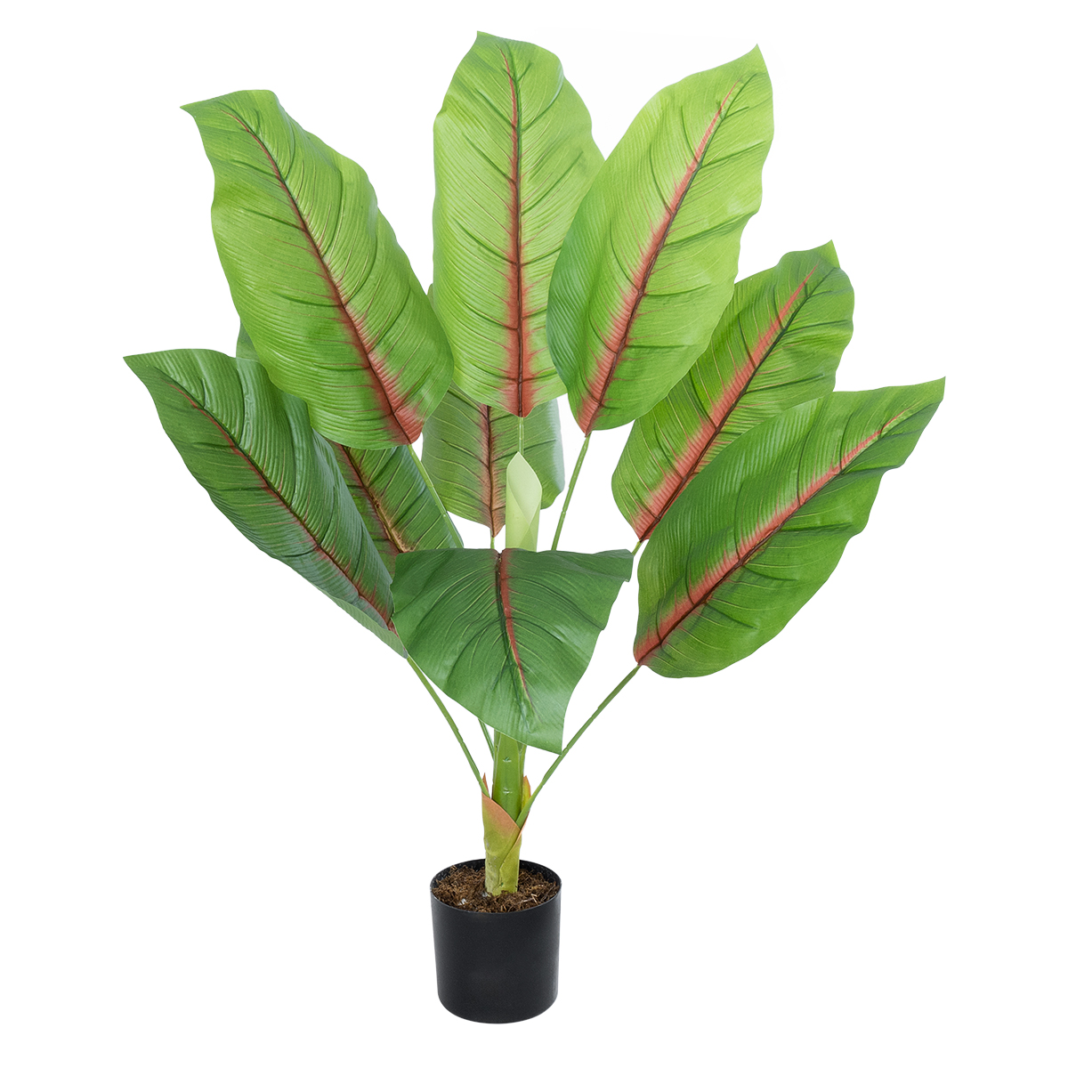 GloboStar® Artificial Garden BLOOD BANANA PLANT 20944 - Διακοσμητικό Φυτό Αιματόφυλλη Μπανανιά Φ70 x Υ90cm - Image 2