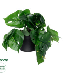 GloboStar® Artificial Garden MONSTERA PLANT 20945 - Διακοσμητικό Φυτό Μονστέρα Φ40 x Υ33cm