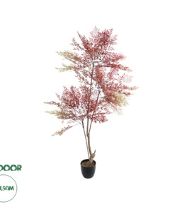 GloboStar® Artificial Garden RED NANDINA PLANT 20966 Διακοσμητικό Φυτό Κόκκινη Ναντίνα Φ66 x Υ150cm