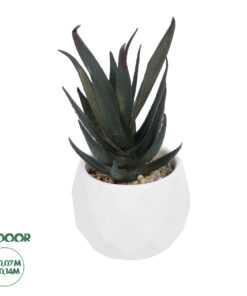 GloboStar® Artificial Garden SUCCULENT ALOE POTTED PLANT 20978 Διακοσμητικό Φυτό Αλόης Φ7 x Υ14cm