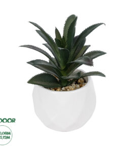GloboStar® Artificial Garden SUCCULENT ALOE POTTED PLANT 20983 Διακοσμητικό Φυτό Αλόης Φ9 x Υ12cm