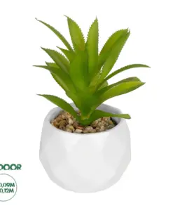 GloboStar® Artificial Garden SUCCULENT ALOE POTTED PLANT 20984 Διακοσμητικό Φυτό Αλόη Φ9 x Υ12cm