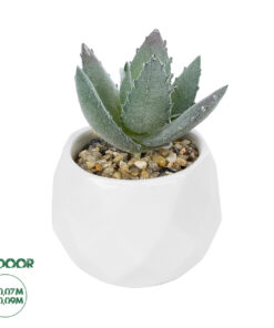 GloboStar® Artificial Garden SUCCULENT ALOE POTTED PLANT 20999 Διακοσμητικό Φυτό Αλόη Φ7 x Υ9cm