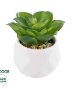 GloboStar® Artificial Garden SUCCULENT ECHEVERIA 21003 Διακοσμητικό Φυτό Παχύφυτο Εχεβέρια Υ8cm