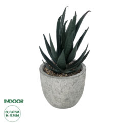 GloboStar® Artificial Garden SUCCULENT ALOE POTTED PLANT 21007 Διακοσμητικό Φυτό Αλόη Φ7 x Υ14cm