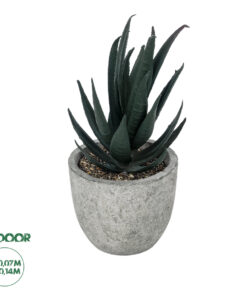 GloboStar® Artificial Garden SUCCULENT ALOE POTTED PLANT 21007 Διακοσμητικό Φυτό Αλόη Φ7 x Υ14cm