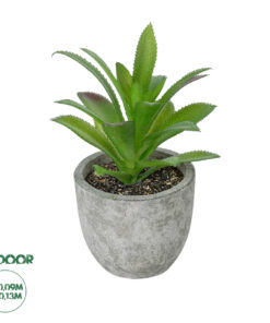 GloboStar® Artificial Garden SUCCULENT ALOE POTTED PLANT 21012 Διακοσμητικό Φυτό Αλόη  Φ9 x Υ13cm