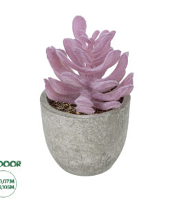 GloboStar® Artificial Garden SUCCULENT CRASSULA POTTED PLANT 21029 Διακοσμητικό Φυτό Κρασούλα Φ7 x Υ10,5cm