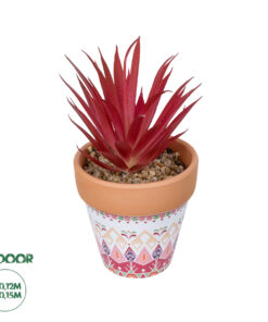 GloboStar® Artificial Garden AIR PLANT NEOPHYTUM POTTED PLANT 21042 Διακοσμητικό Φυτό Νεόφυτο Φ12 x Υ15cm