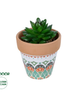 GloboStar® Artificial Garden SUCCULENT SANSEVIERIA POTTED PLANT 21051 Διακοσμητικό Φυτό Σανσεβιέρια  Φ8x Υ14cm