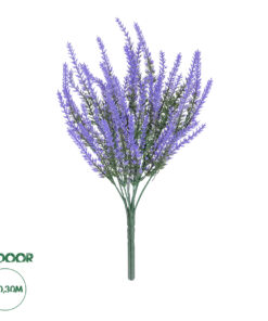 GloboStar® Artificial Garden LAVENDER BRANCH 21062 Διακοσμητικό Κλαδί Λεβάντας σετ 2 τεμάχια Φ15 x Υ30cm