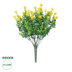 GloboStar® Artificial Garden BUTTERCUP BRANCH 21063 Διακοσμητικό Κλαδί Ρανούγκουλο σετ 2 τεμάχια Φ20 x Υ30cm