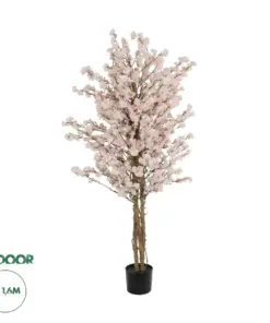 GloboStar® Artificial Garden PINK CHERRY 21098 Τεχνητό Διακοσμητικό Δέντρο Κερασιά Μ80 x Π80 x Υ160cm