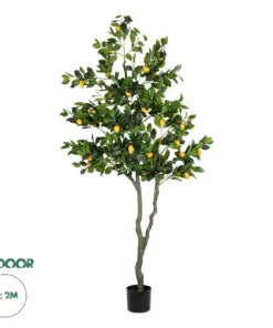 GloboStar® Artificial Garden LEMON TREE 21106 Τεχνητό Διακοσμητικό Δέντρο Λεμονιά Υ200cm