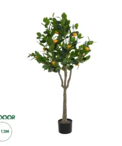 GloboStar® Artificial Garden ORANGE TREE 21108 Τεχνητό Διακοσμητικό Δέντρο Πορτοκαλιά Μ70 x Π50 x Υ120cm