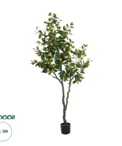 GloboStar® Artificial Garden ORANGE TREE 21110 Τεχνητό Διακοσμητικό Δέντρο Πορτοκαλιά Μ110 x Π80 x Υ200cm