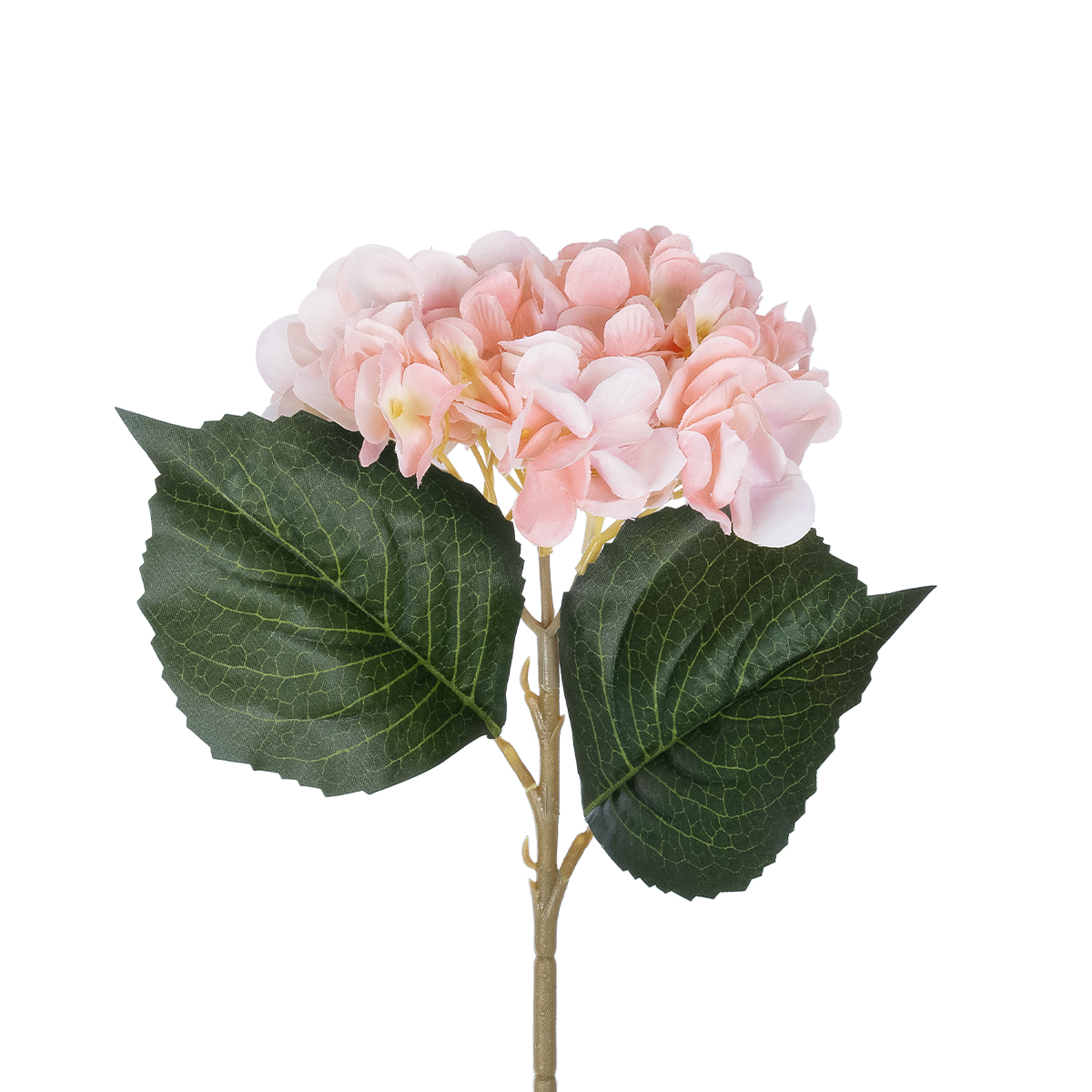 GloboStar® Artificial Garden SALMON HYDRANGEA BRANCH 21175 Τεχνητό Διακοσμητικό Κλαδί Ορτανσίας Σαμπανιζέ Y47cm - Image 3