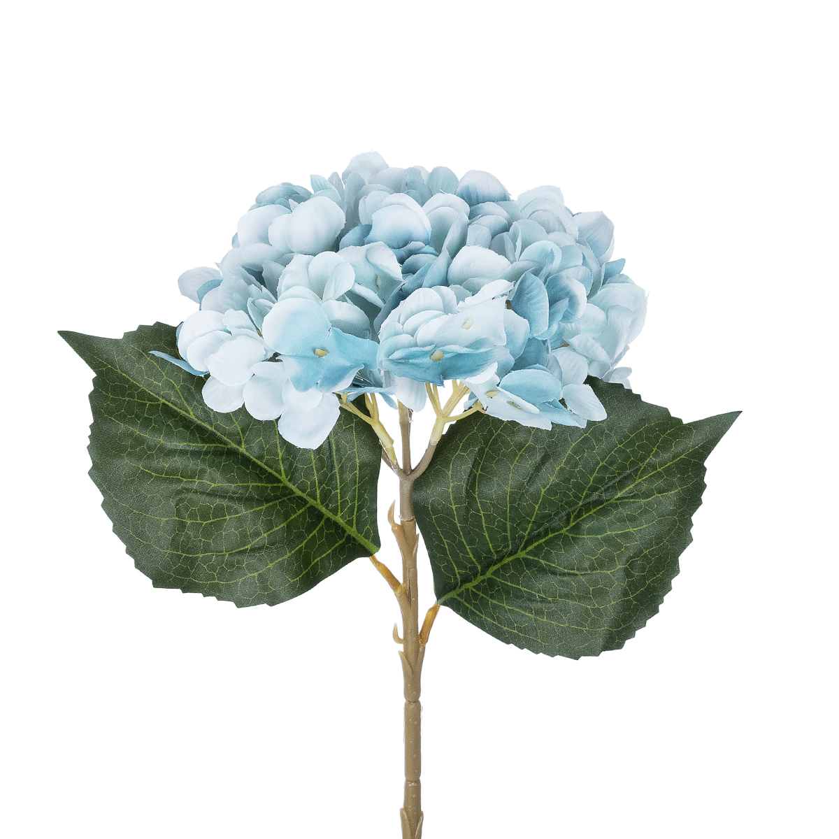 GloboStar® Artificial Garden SKY BLUE HYDRANGEA BRANCH 21177 Τεχνητό Διακοσμητικό Κλαδί Ορτανσίας Γαλάζιο Y47cm - Image 3