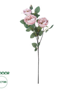 GloboStar® Artificial Garden PINK CLIMBING ROSE BRANCH 21184 Τεχνητό Διακοσμητικό Κλαδί Τριαντάφυλλο Ροζ Y70cm