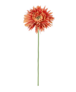 Alternative view of GloboStar® Artificial Garden ORANGE  ROSE BRANCH 21206 Τεχνητό Διακοσμητικό Κλαδί Ζέρμπερας Πορτοκαλί Y44cm