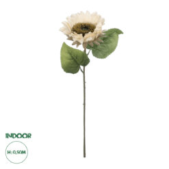 GloboStar® Artificial Garden PINK SUNFLOWER BRANCH 21211 Τεχνητό Διακοσμητικό Κλαδί Ηλιοτρόπιο Ροζ Y50cm