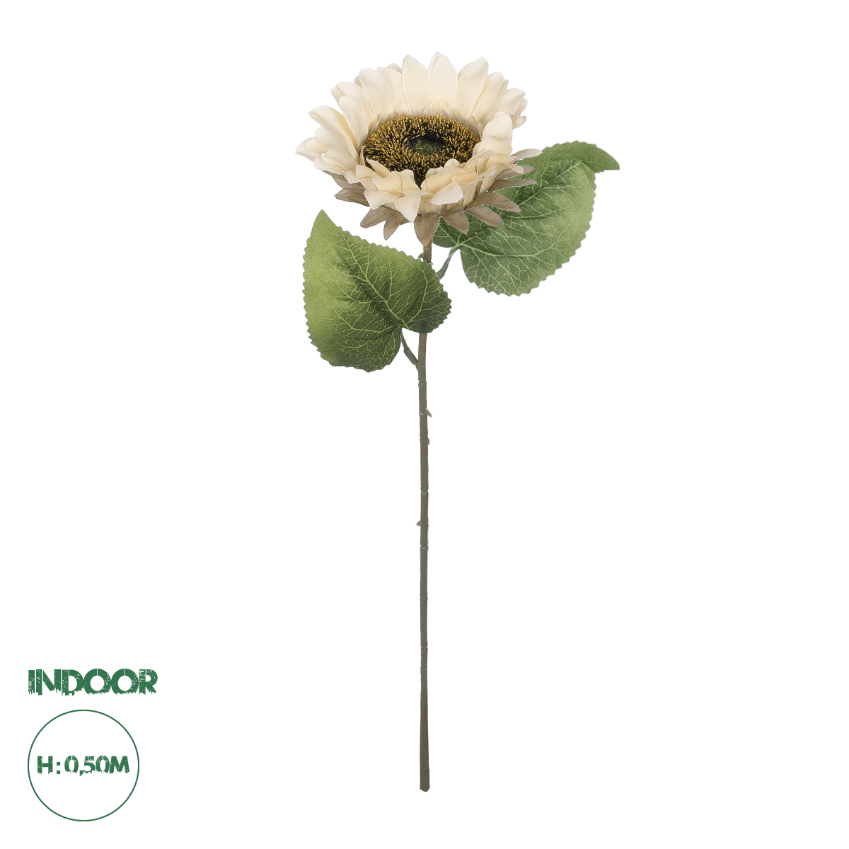 GloboStar® Artificial Garden PINK SUNFLOWER BRANCH 21211 Τεχνητό Διακοσμητικό Κλαδί Ηλιοτρόπιο Ροζ Y50cm
