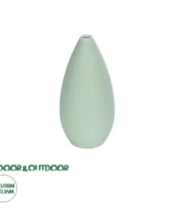 GloboStar® Artificial Garden SEYHELLES 21266 Διακοσμητικό Κεραμικό Βάζo Τιρκουάζ Π8 x Μ8 x Υ16cm