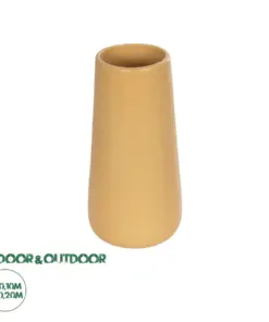 GloboStar® Artificial Garden LEGIAN 21268 Διακοσμητικό Κεραμικό Βάζo Πορτοκαλι Π10 x Μ10 x Υ20cm