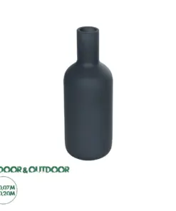 GloboStar® Artificial Garden MYSTIQUE 21275 Διακοσμητικό Κεραμικό Βάζo Γκρι Π7 x Μ7 x Υ20cm