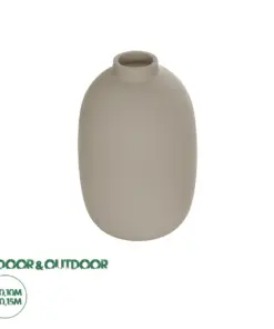 GloboStar® Artificial Garden PHUKET 21276 Διακοσμητικό Κεραμικό Βάζo Καφέ Π10 x Μ10 x Υ15cm