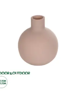 GloboStar® Artificial Garden OAHU 21277 Διακοσμητικό Κεραμικό Βάζo Ροζ Π10 x Μ10 x Υ12cm