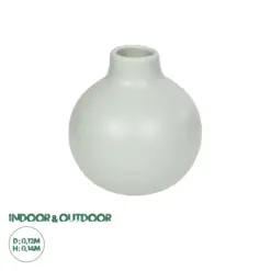 GloboStar® Artificial Garden EMERALD 21279 Διακοσμητικό Κεραμικό Βάζo Τιρκουάζ Π12 x Μ12 x Υ14cm
