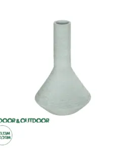 GloboStar® Artificial Garden TANAH 21282 Διακοσμητικό Κεραμικό Βάζo Γκρι Π13 x Μ13 x Υ20cm