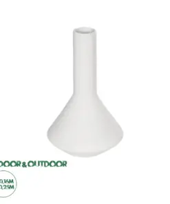 GloboStar® Artificial Garden ARMENINVILLE 21283 Διακοσμητικό Κεραμικό Βάζo Λευκό Π16 x Μ16 x Υ25cm