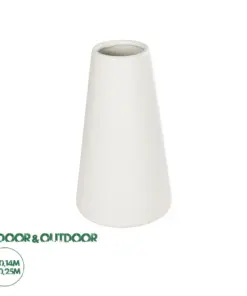 GloboStar® Artificial Garden CONSOLI 21287 Διακοσμητικό Κεραμικό Βάζο Μπεζ Μ14 x Π14 x Υ25cm