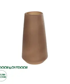 GloboStar® Artificial Garden PORTO 21288 Διακοσμητικό Κεραμικό Βάζο Καφέ Μ11 x Π11 x Υ20cm