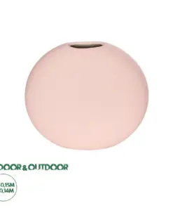 GloboStar® Artificial Garden SICILY 21289 Διακοσμητικό Κεραμικό Βάζo Ροζ Π15 x Μ15 x Υ14cm