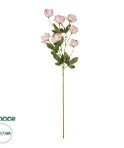 GloboStar® Artificial Garden PINK BRANCH PEONY 21296 Τεχνητό Διακοσμητικό Κλαδί Ρόζ Παιώνιας Y76cm
