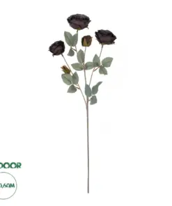 GloboStar® Artificial Garden PURPLE BRANCH 21301 Τεχνητό Διακοσμητικό Κλαδί Τριαντάφυλλα Μωβ Y60cm