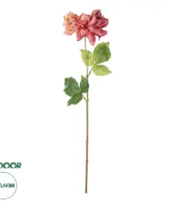 GloboStar® Artificial Garden PINK DHALIA BRANCH 21334 Τεχνητό Διακοσμητικό Ροζ Κλαδί Ντάλια Y60cm