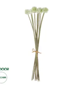 GloboStar® Artificial Garden WHITE DANDELION BOUQET 21358 Τεχνητό Διακοσμητικό Ταραξάκο Μπουκέτο Y54cm