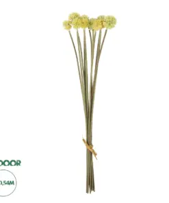 GloboStar® Artificial Garden PALE YELLOW DANDELION BOUQET 21363 Τεχνητό Διακοσμητικό Ταραξάκο Μπουκέτο Y54cm