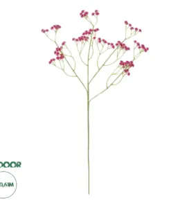 GloboStar® Artificial Garden PINK BRANCH BABY BREATH 21368 Τεχνητό Διακοσμητικό Κλαδί Ροζ Γυψοφίλης Y61cm