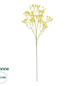 GloboStar® Artificial Garden YELLOW BRANCH BABY BREATH 21370 Τεχνητό Διακοσμητικό Κλαδί Κίτρινης Γυψοφίλης Y61cm